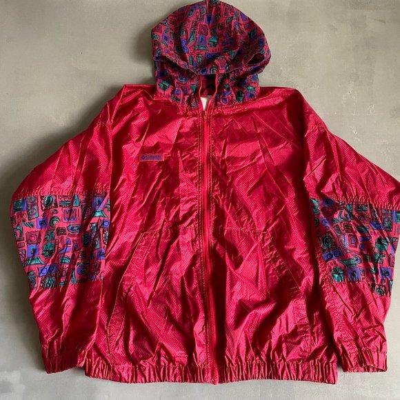 Columbia Other - Columbia Jacket Girls‎ 14 16 Windbreaker Hooded Lined 90s Youth